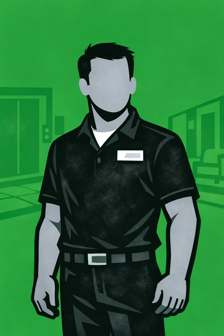 Illustration of a Public Areas Lead Attendant